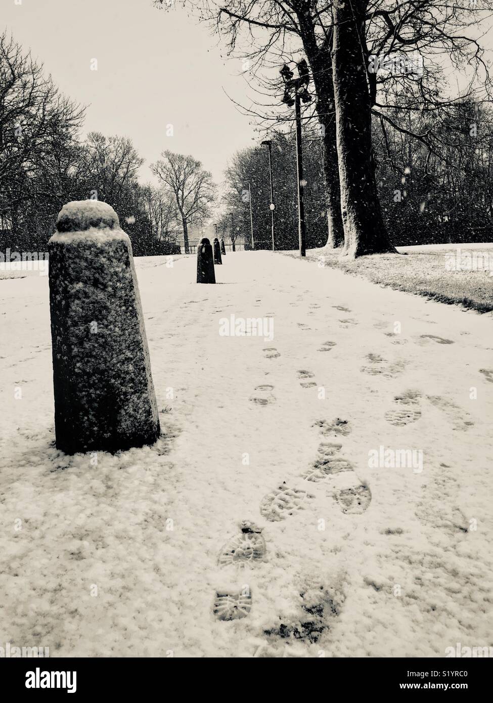 Winter way .. - Smartphone Captured Stock Image