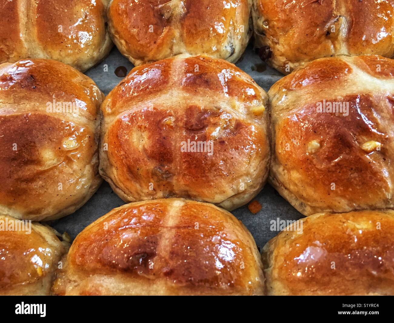 Hot Cross buns Stock Photo
