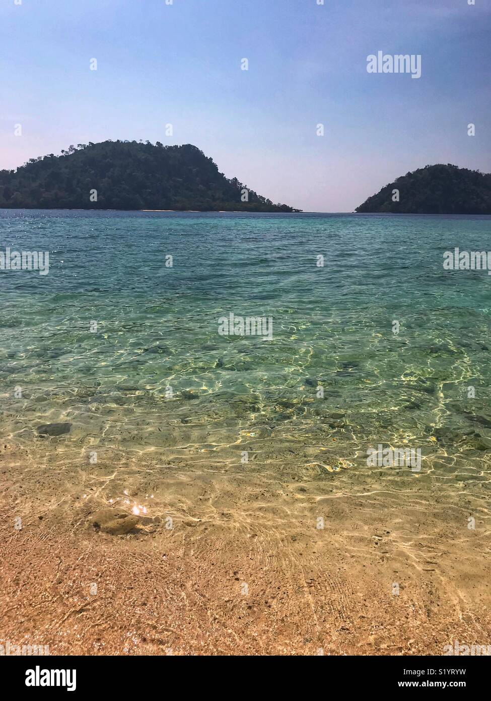 Crystal clear waters in Koh Lipe - Smartphone Captured Stock Image