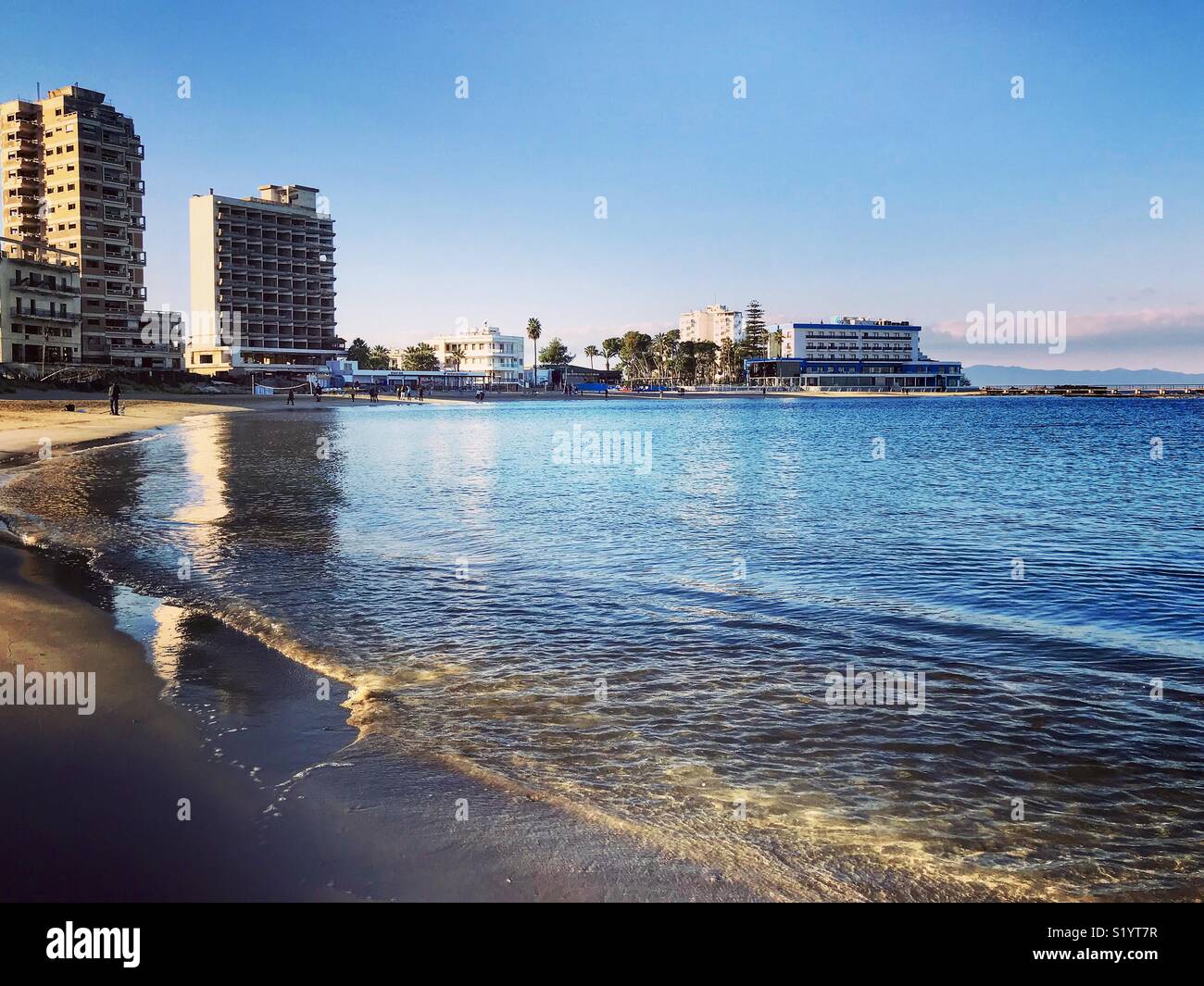 Abandoned hotels in Varosha, Famagusta, Cyprus Stock Photo