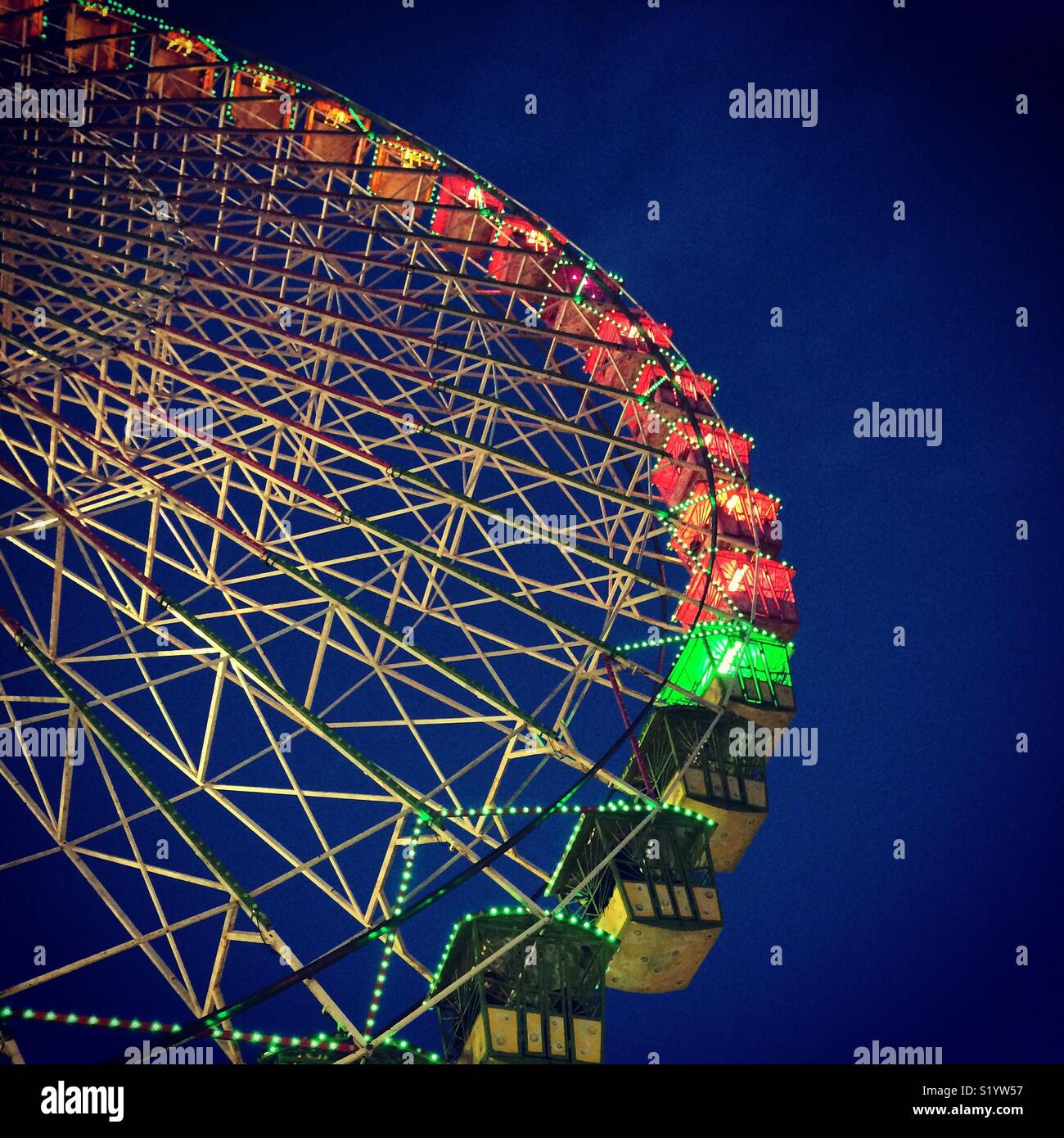 Ferris wheel at night Stock Photo
