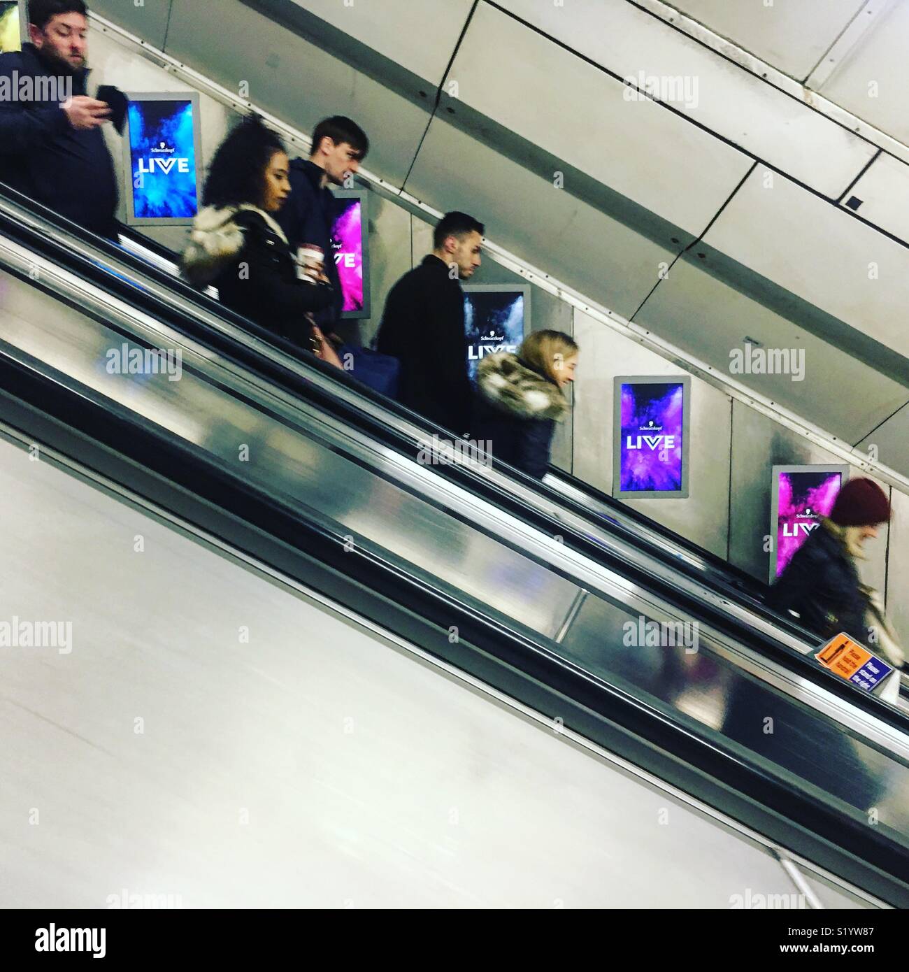 Escalator - Smartphone Captured Stock Image