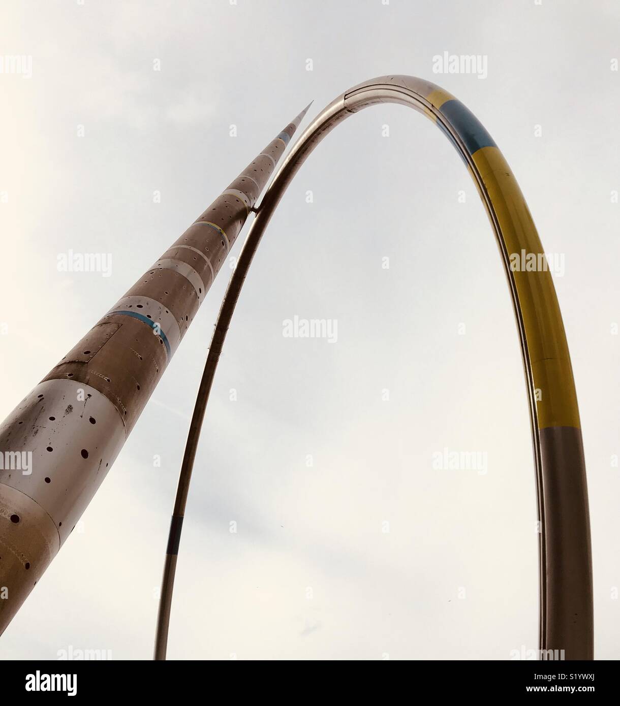 Sculpture in city centre, Cardiff, Wales - Smartphone Captured Stock Image