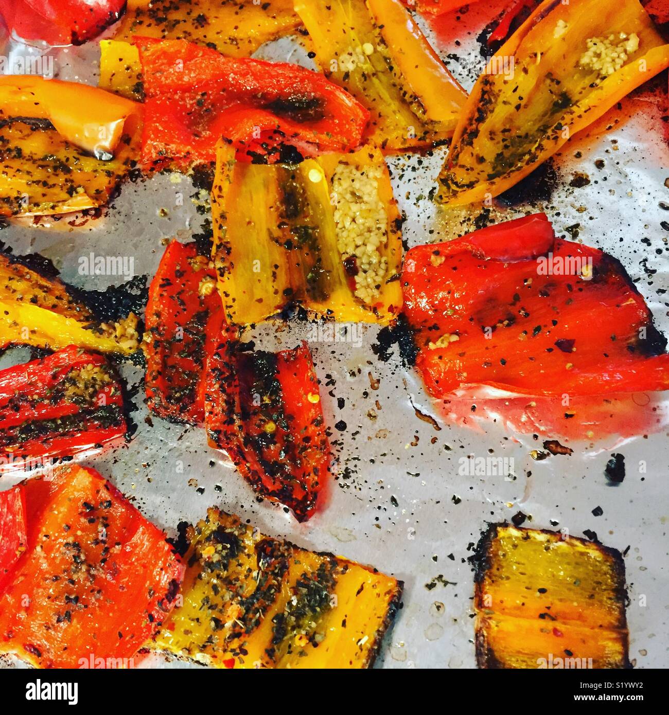 Roasted red peppers by K.R. Stock Photo