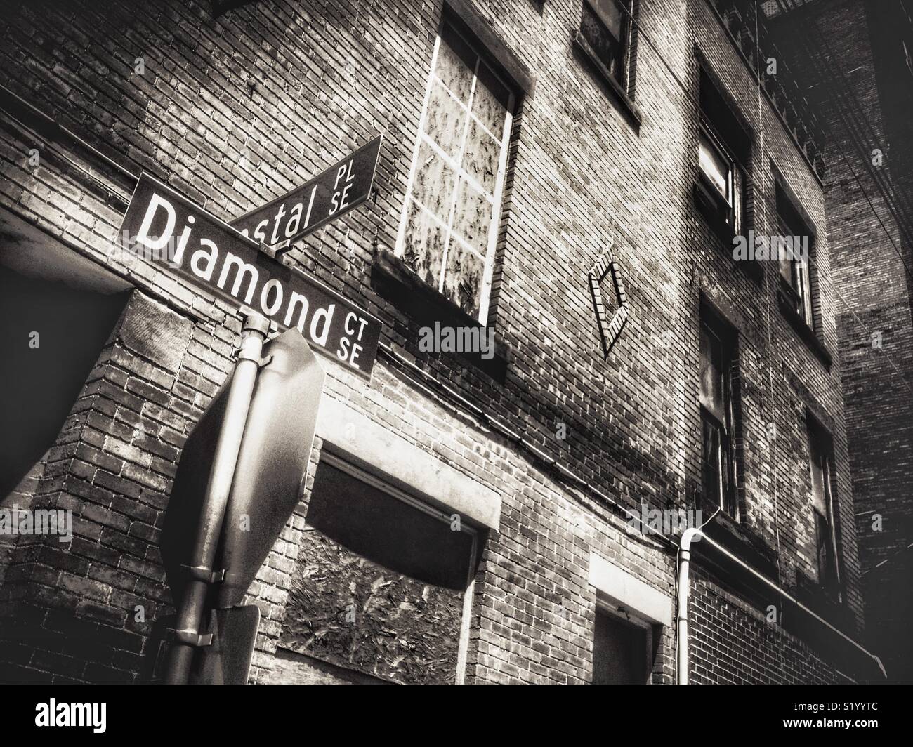 Abandoned brick building in Massillon, Ohio - Smartphone Captured Stock Image