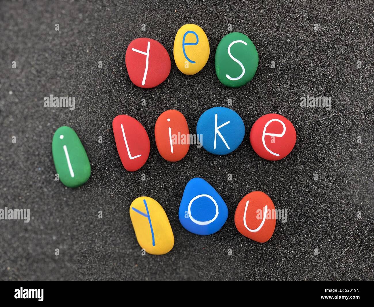 Yes, I like you - Smartphone Captured Stock Image