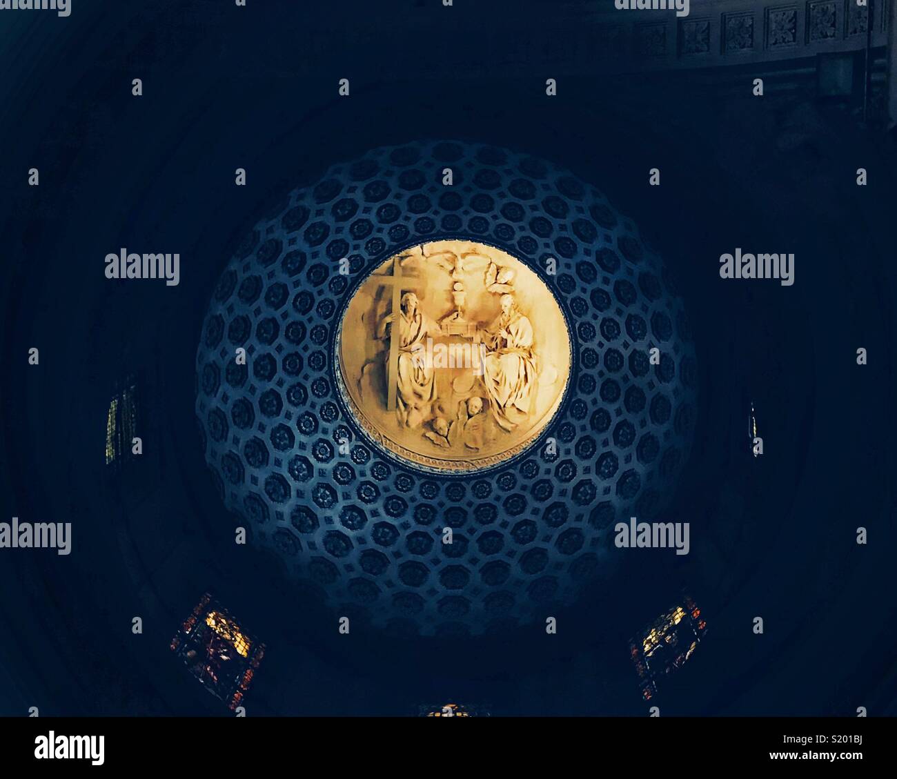 Dome of Basilica San Nicolás de Bari, Buenos Aires - Smartphone Captured Stock Image