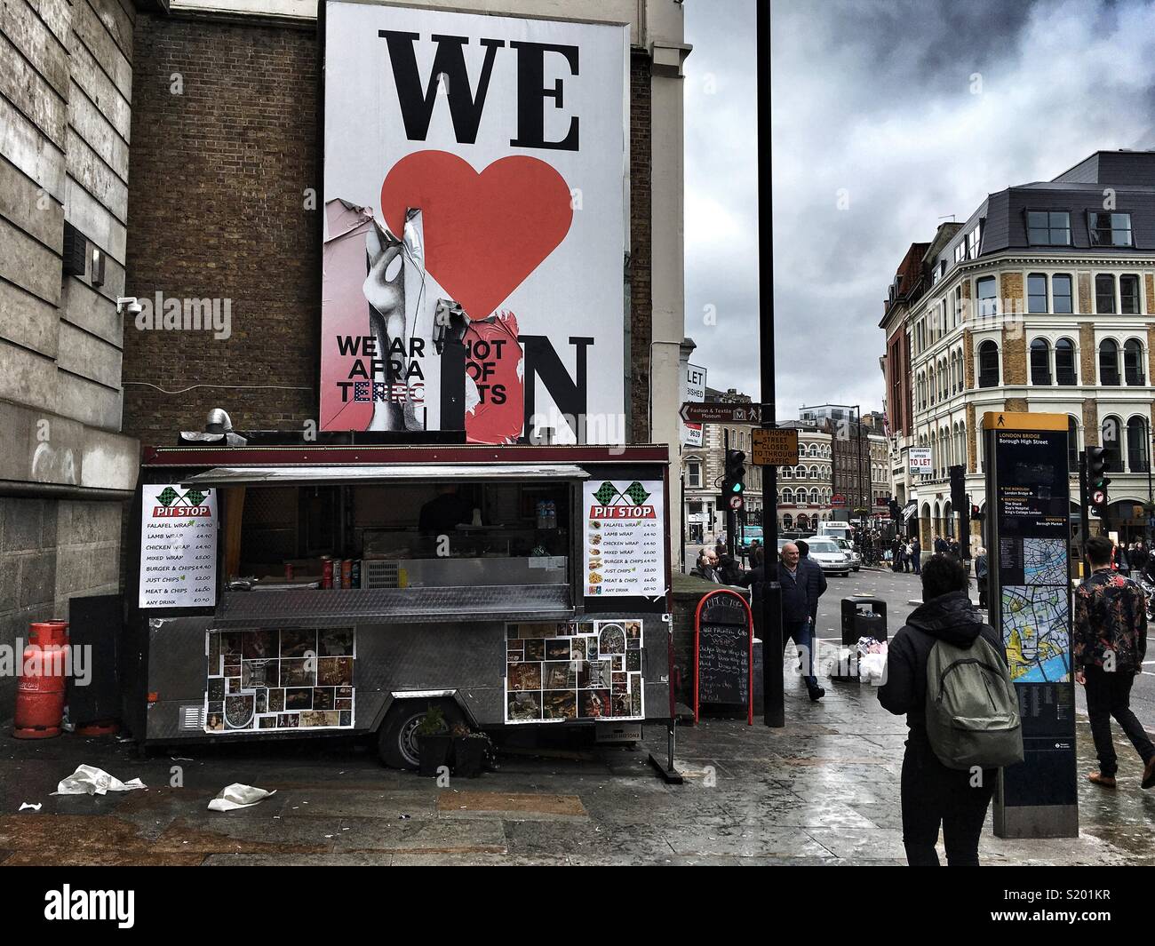 We love London sign on Borough High Street in London, England Stock Photo