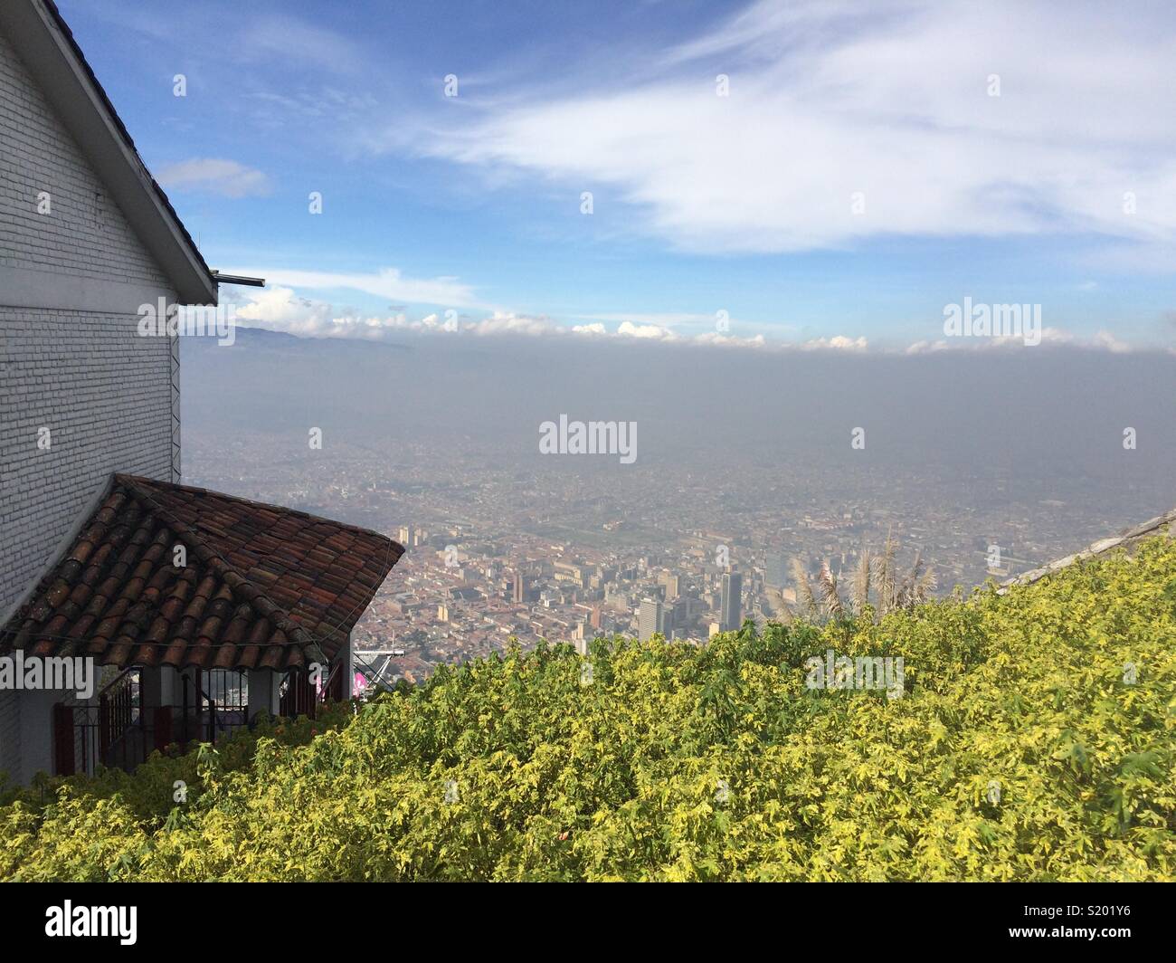 Bogota City view from Monserrate Stock Photo