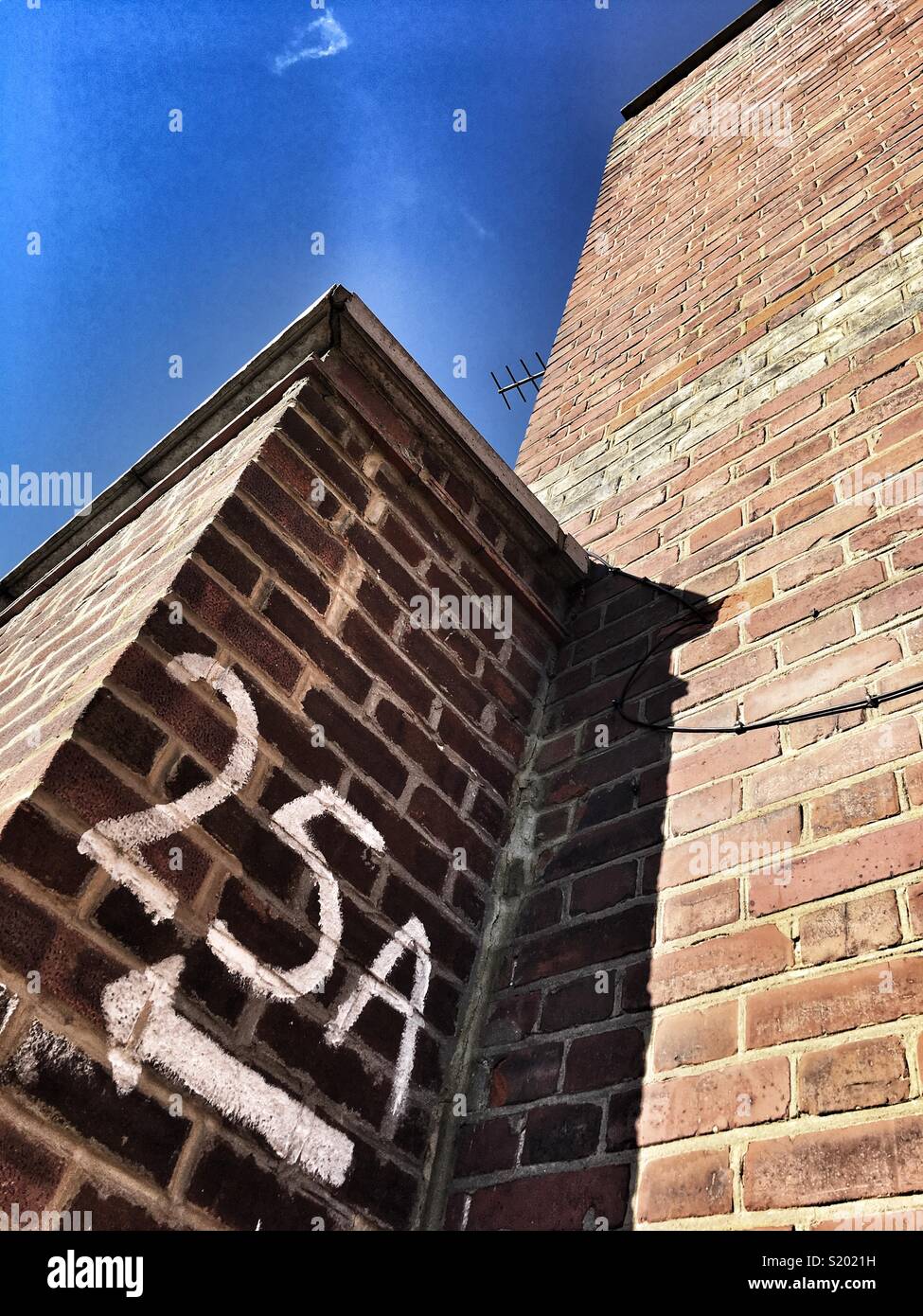 25a written on a wall - Smartphone Captured Stock Image