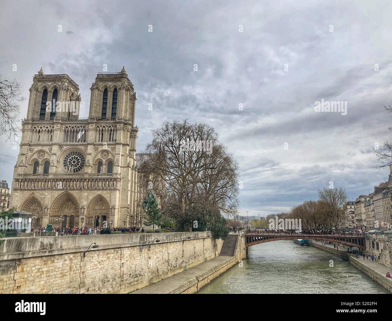 Notre dame de Paris France - Smartphone Captured Stock Image