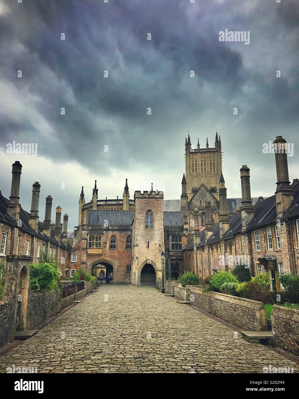 Vicars Close, Wells, Somerset - Smartphone Captured Stock Image