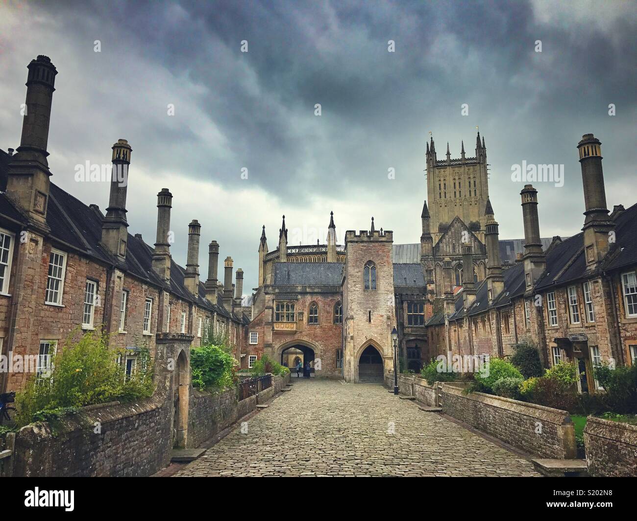 Vicar's Close, Wells, Somerset - Smartphone Captured Stock Image