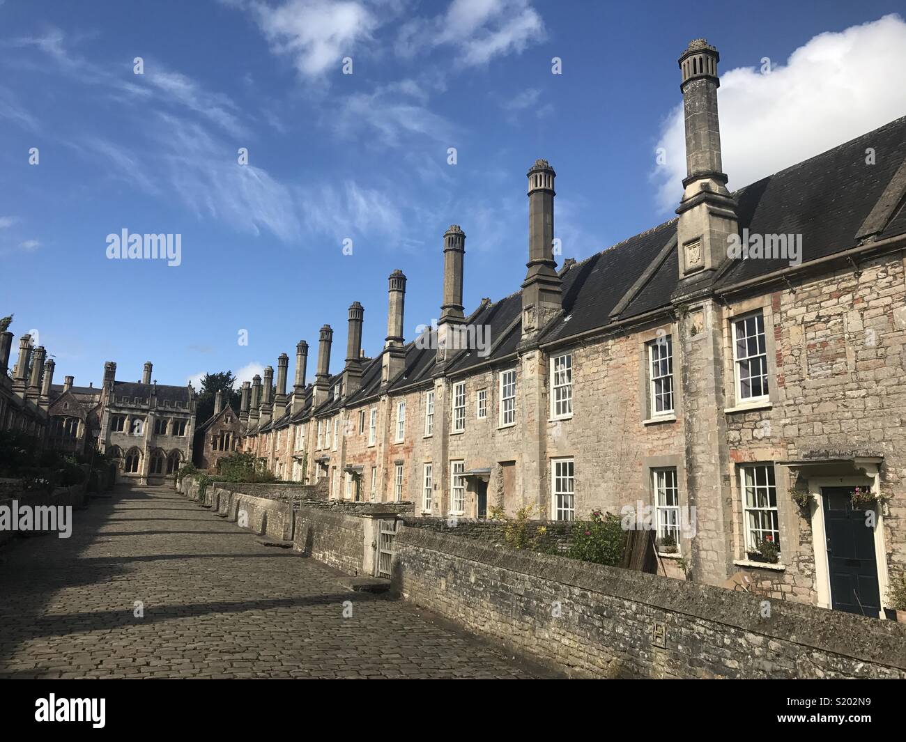 Vicar's Close, Wells, Somerset - Smartphone Captured Stock Image