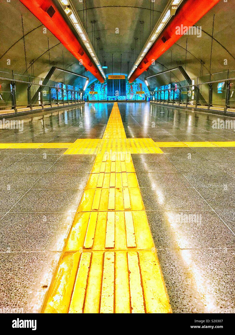 Heras station in Buenos Aires - Smartphone Captured Stock Image