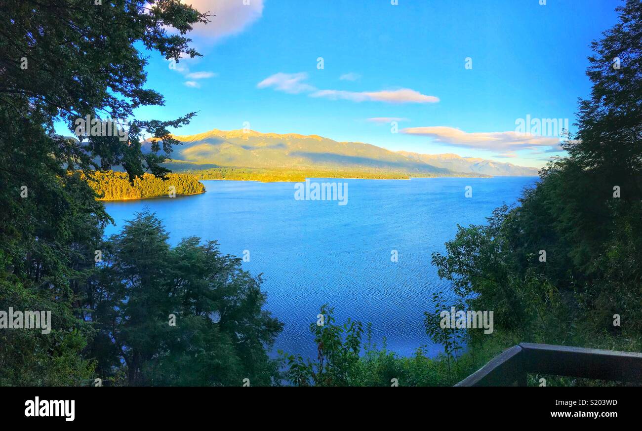 Lake view in Villa La Angostura - Smartphone Captured Stock Image