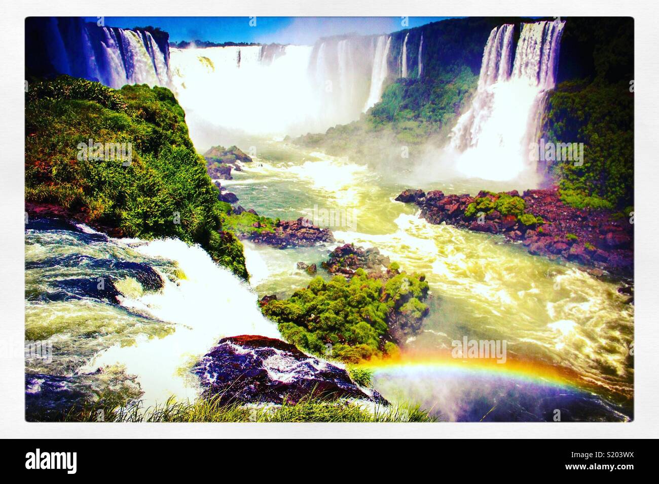Iguazú Falls, Brazil - Smartphone Captured Stock Image