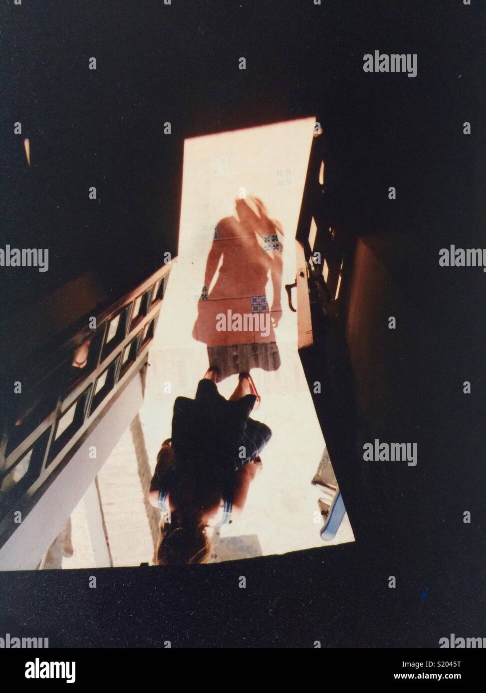 Figure in doorway - Smartphone Captured Stock Image