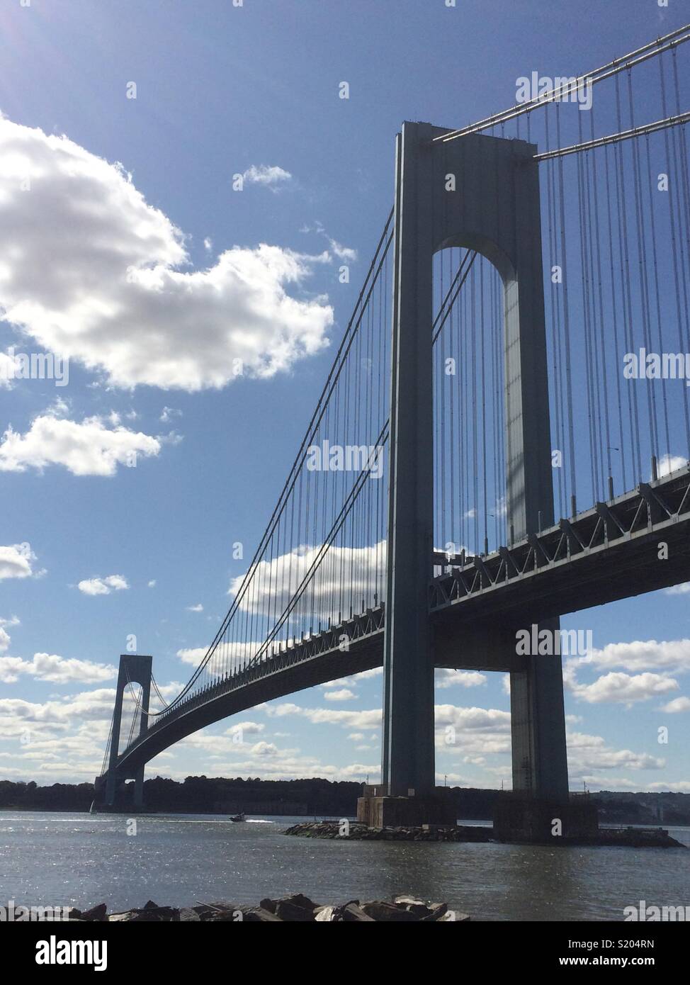 Majestic bridge with blue sky Stock Photo