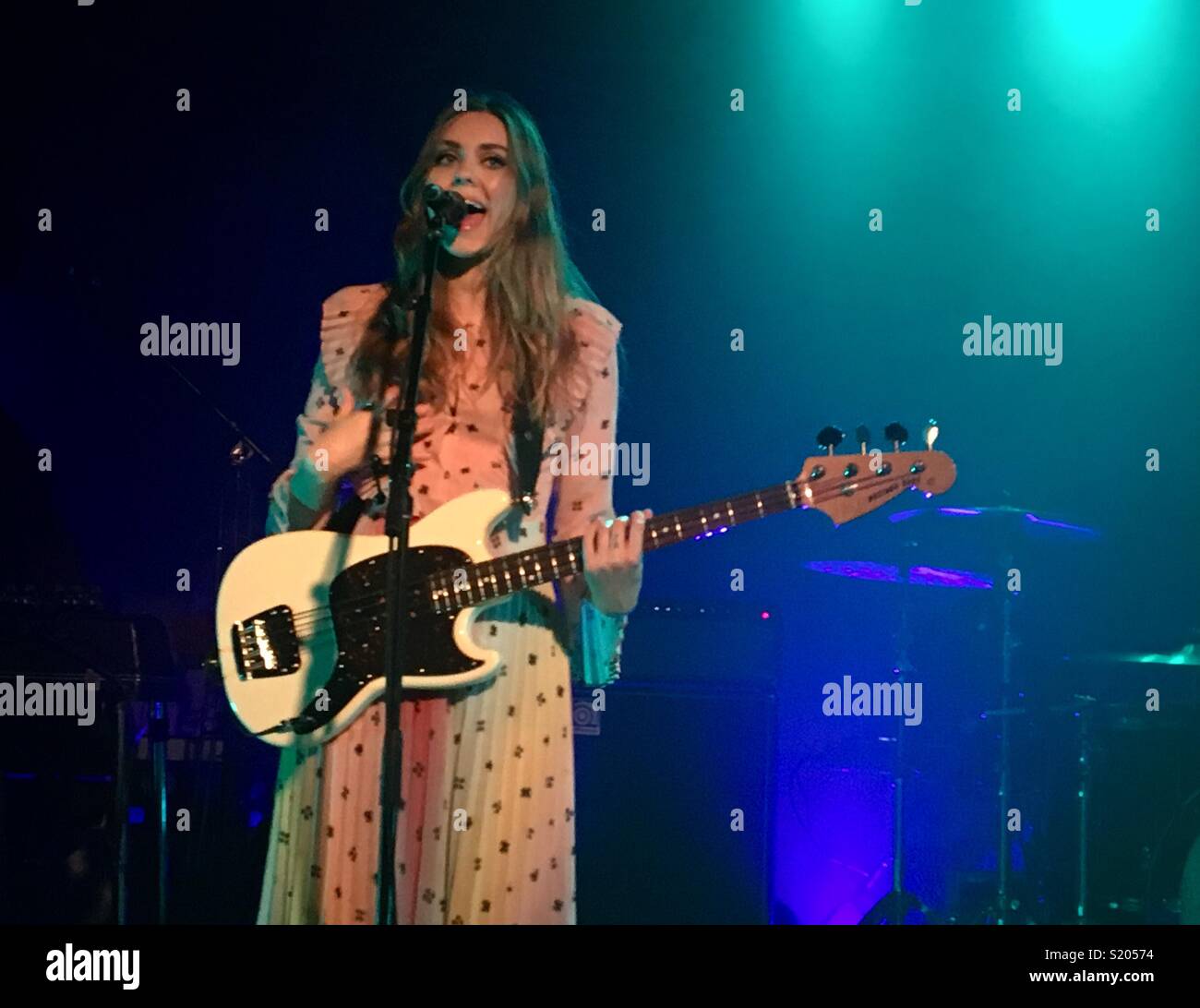 Johanna from First Aid Kit playing in Melbourne during the Ruins Tour - Smartphone Captured Stock Image