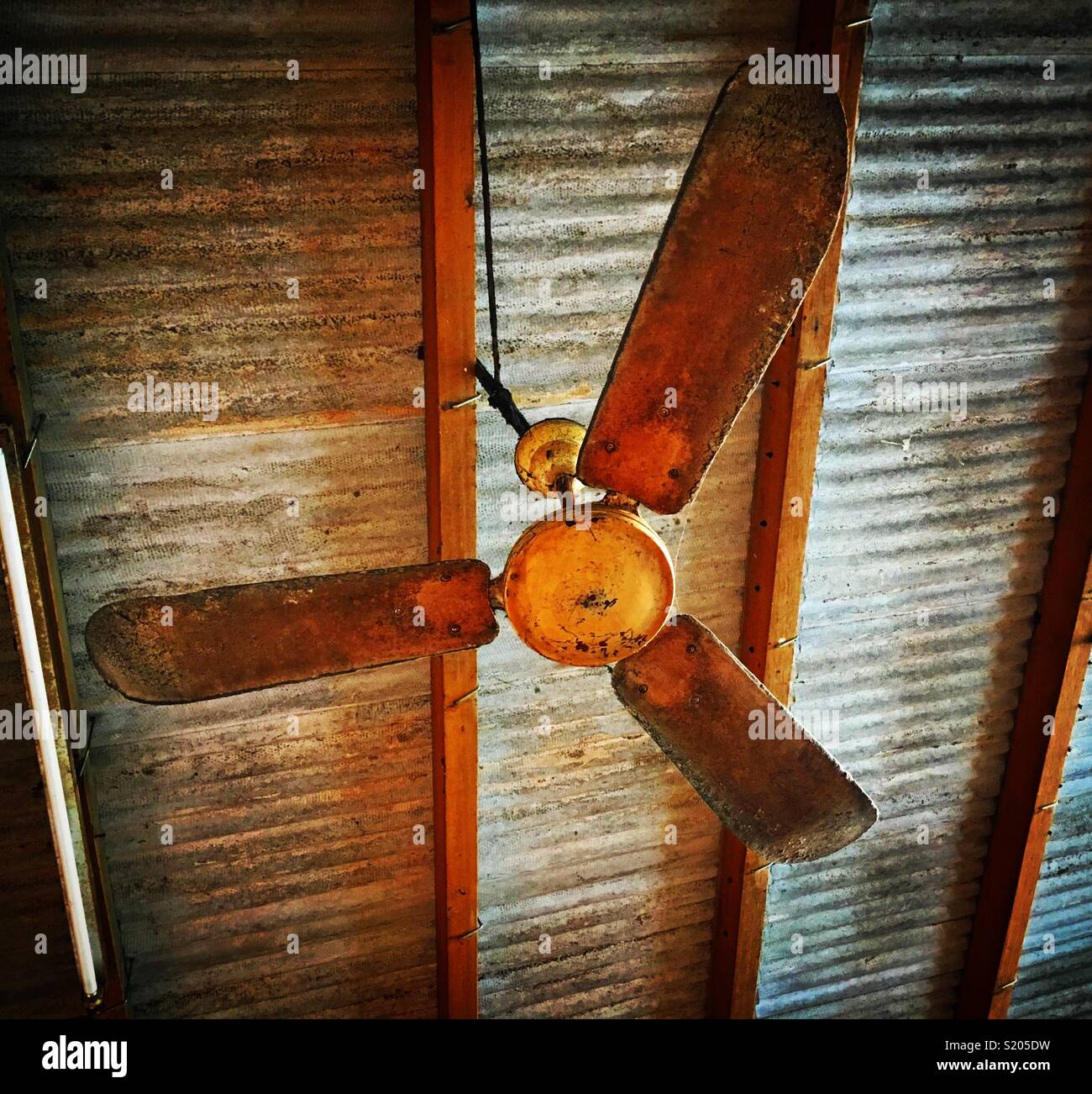 Ceiling propeller fan - Smartphone Captured Stock Image