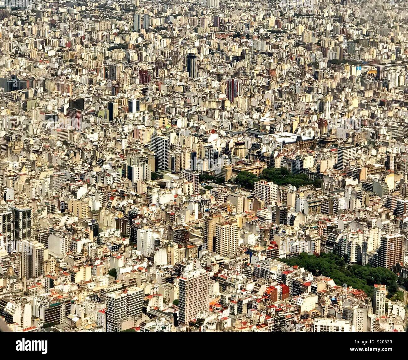 Buenos Aires from the sky - Smartphone Captured Stock Image