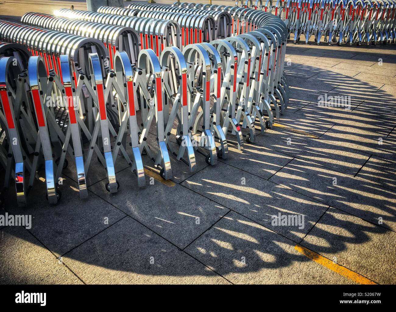 Many metal barriers - Smartphone Captured Stock Image