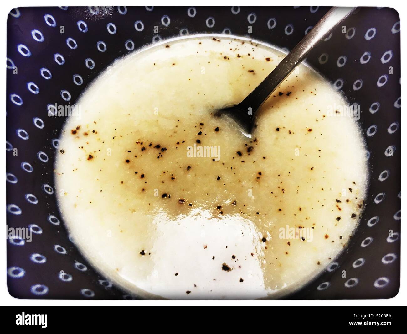 Cream of Celeriac soup Stock Photo