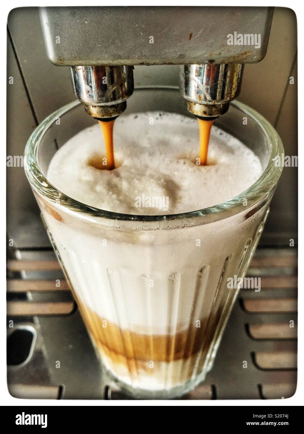 Bean to cup coffee machine Stock Photo Alamy