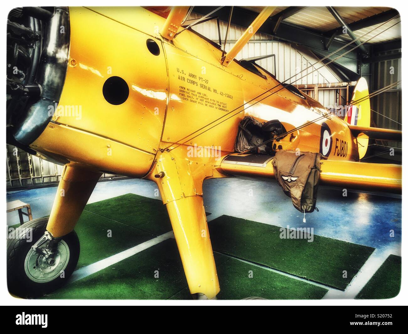 Boeing Stearman PT-27 Kaydet vintage aircraft - Smartphone Captured Stock Image