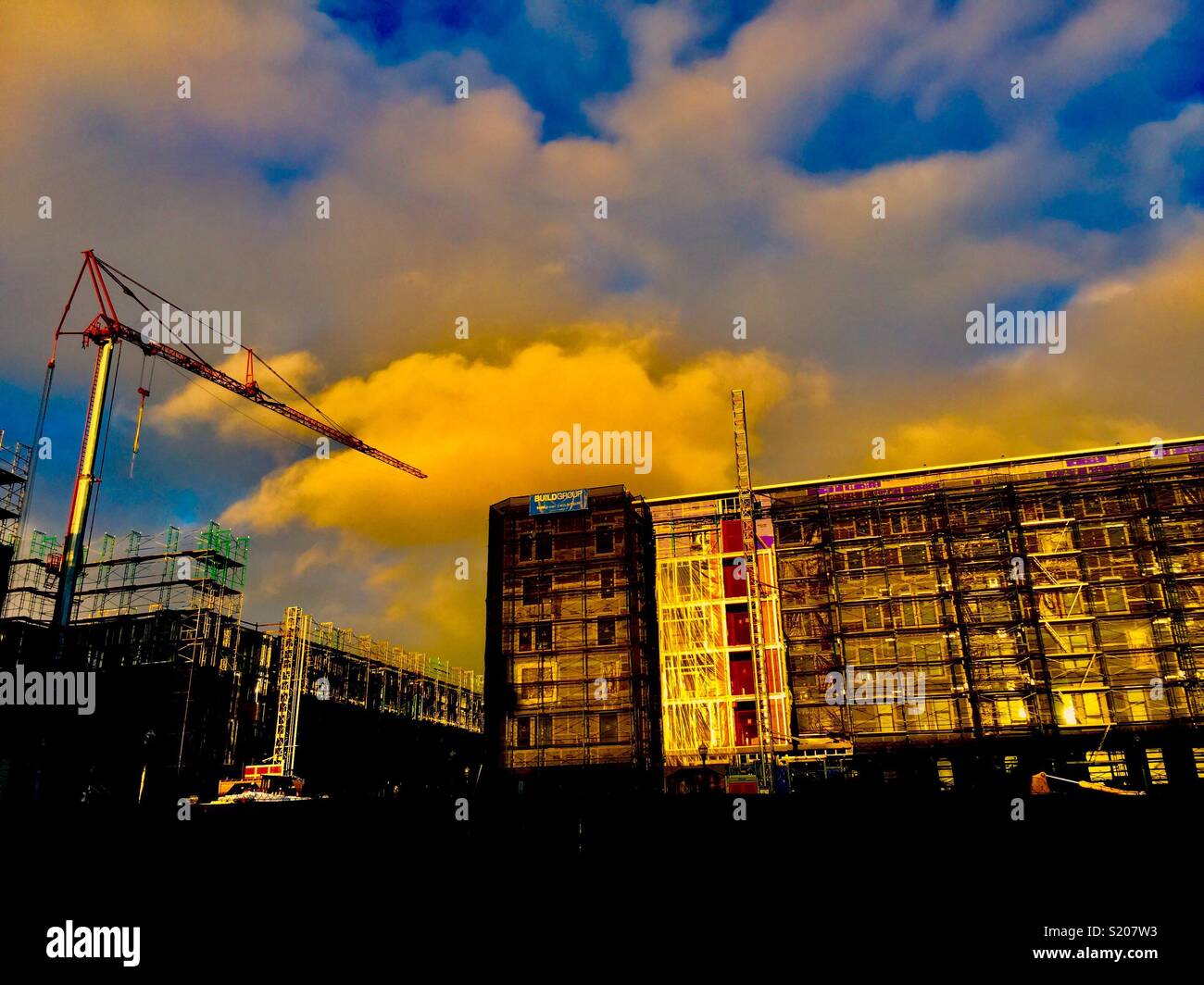 Building construction. - Smartphone Captured Stock Image