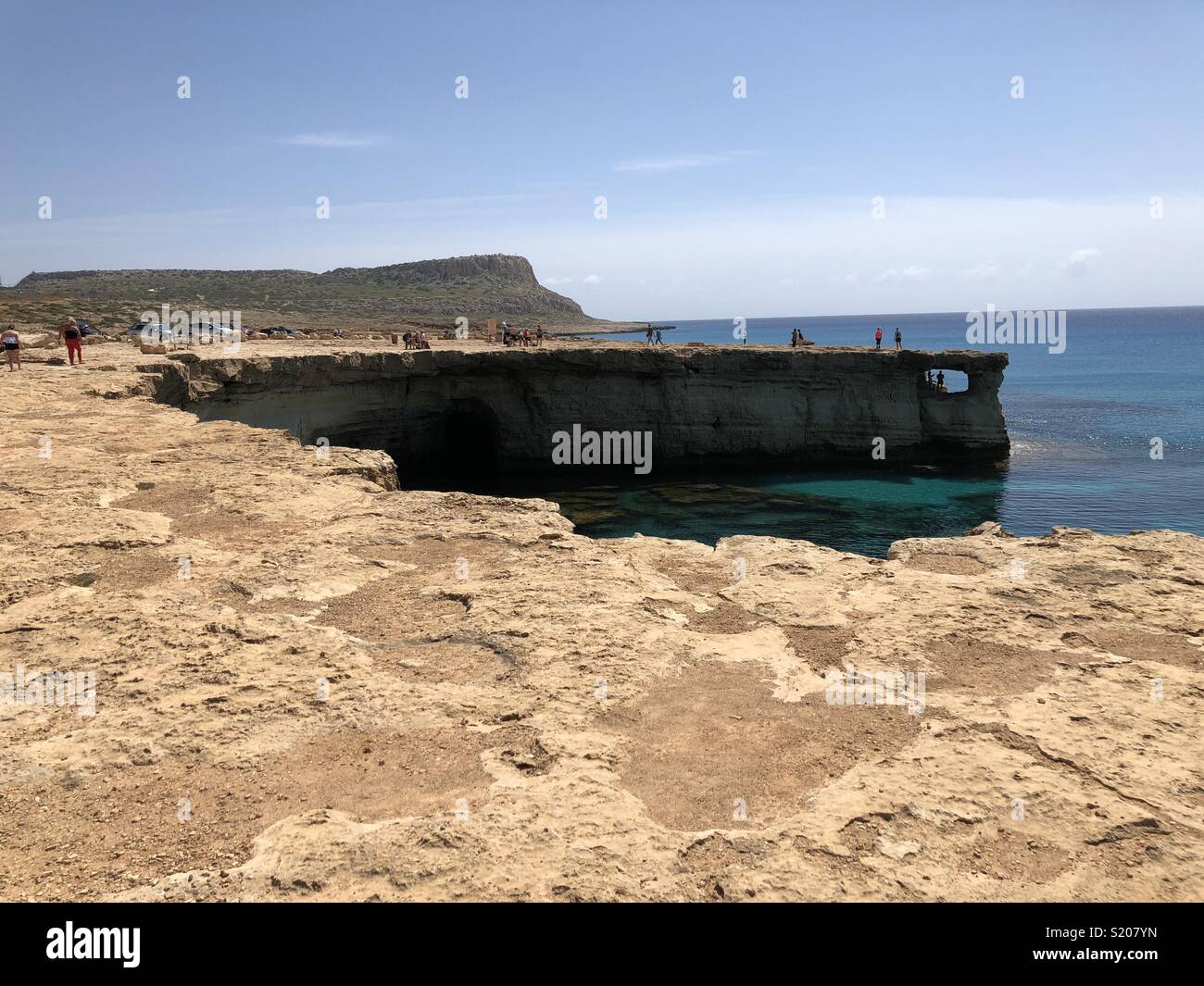 Capo Greko on Independent Cyprus with people - Smartphone Captured Stock Image