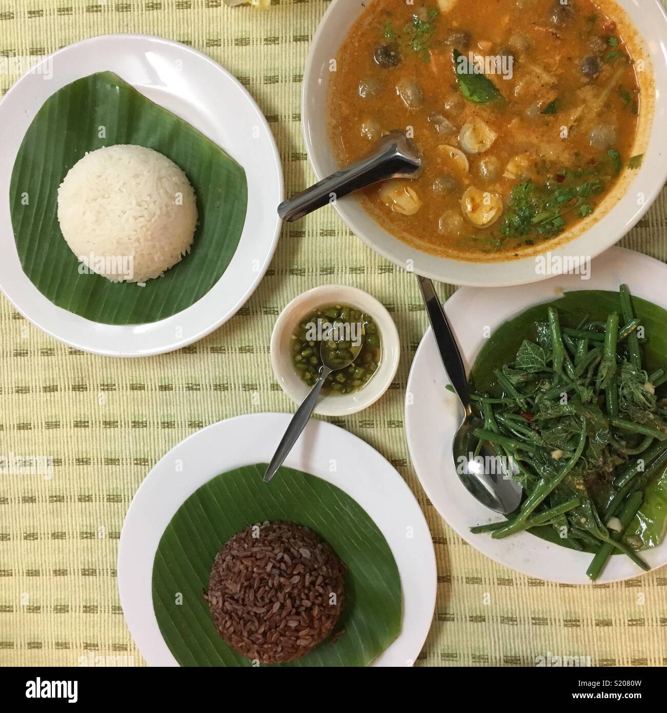Traditional Thai meal, Chiang Mai, Thailand - Smartphone Captured Stock Image