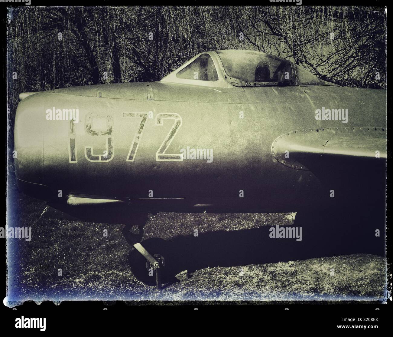 Russian built Mig-15 fighter jet - Smartphone Captured Stock Image