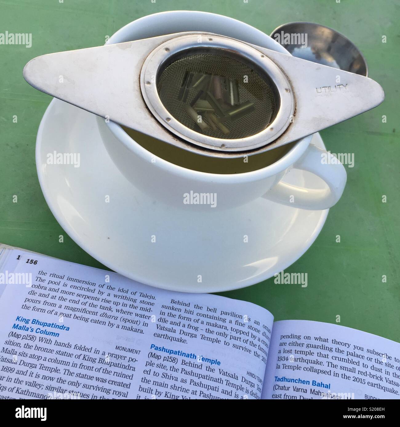 Lemongrass tea, Bhaktapur, Nepal - Smartphone Captured Stock Image