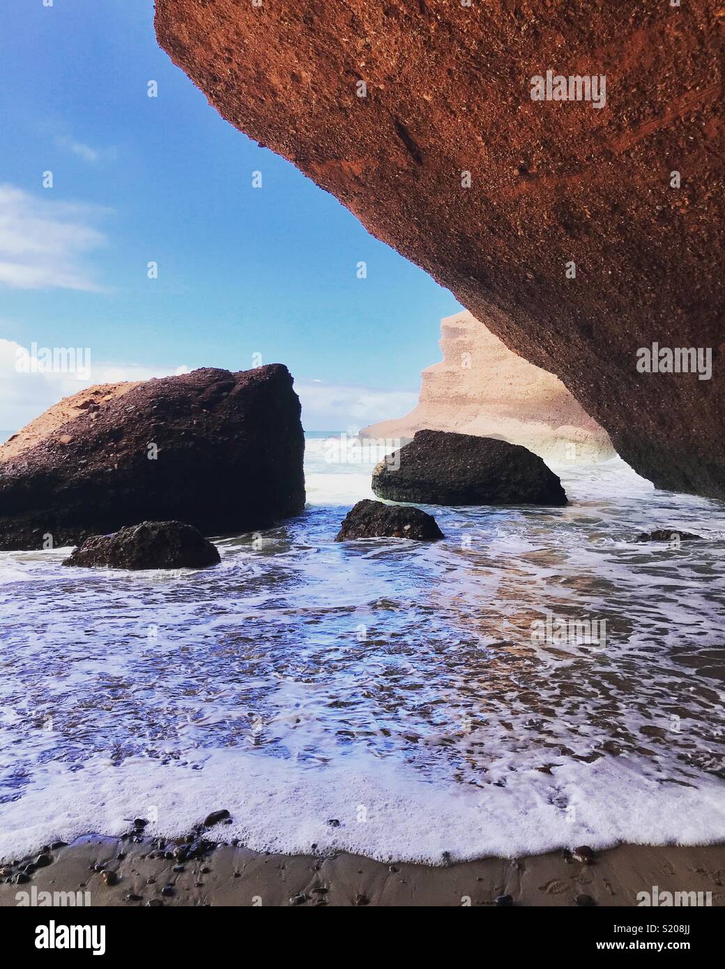 Legzira Beach, Morocco Stock Photo