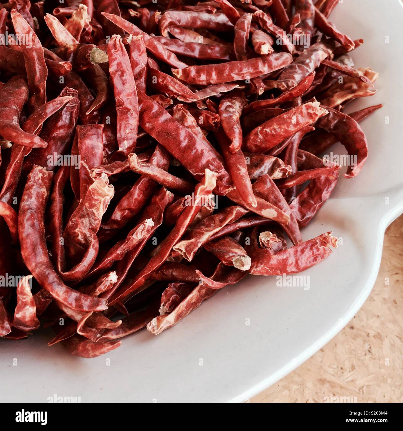 Chilis drying Stock Photo