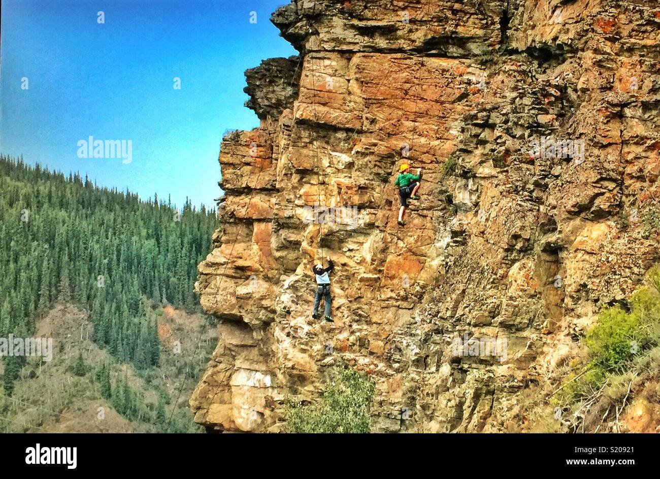 Rock climbing, Yukon, Canada Stock Photo Alamy