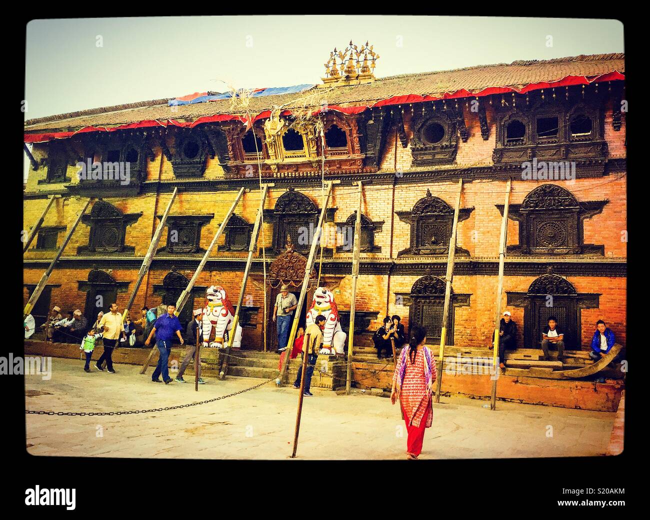 Kumsari house, Durbar Square, Kathmandu - Smartphone Captured Stock Image