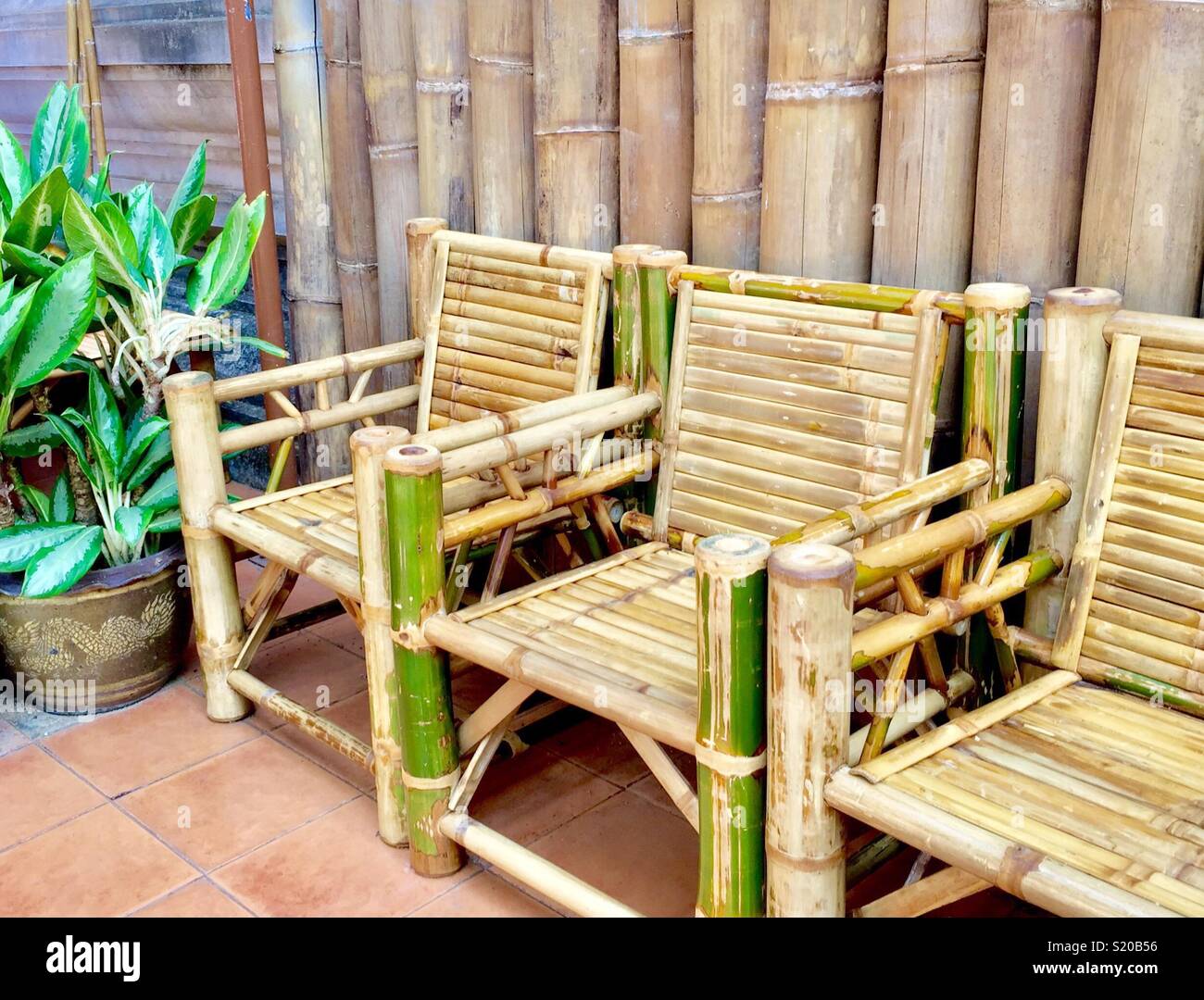 bamboo chair high resolution stock photography and images