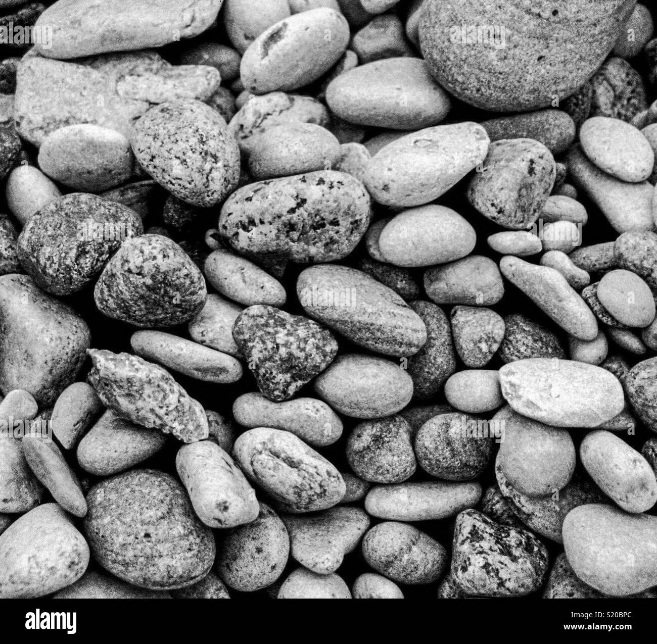 Grey pebbles Black and White Stock Photos & Images - Alamy