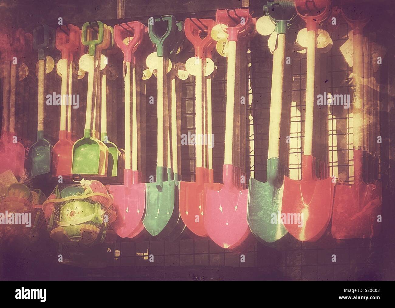 vintage bucket and spade