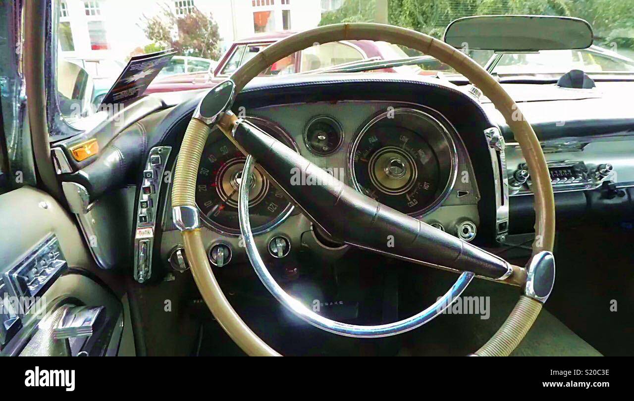 Chrysler Imperial 1958 , Cockpit - Smartphone Captured Stock Image