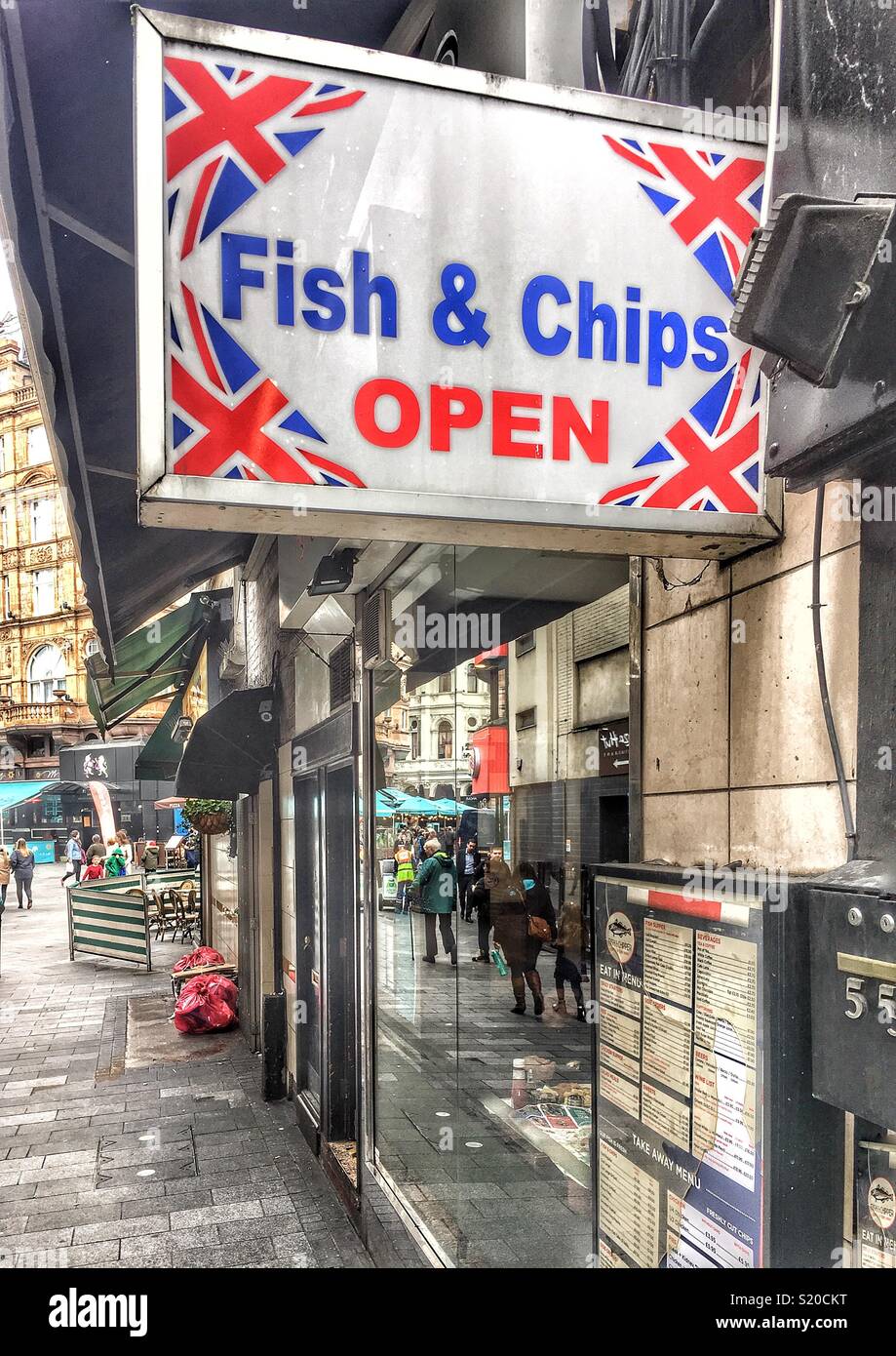 Fish and chip shop Stock Photo - Alamy