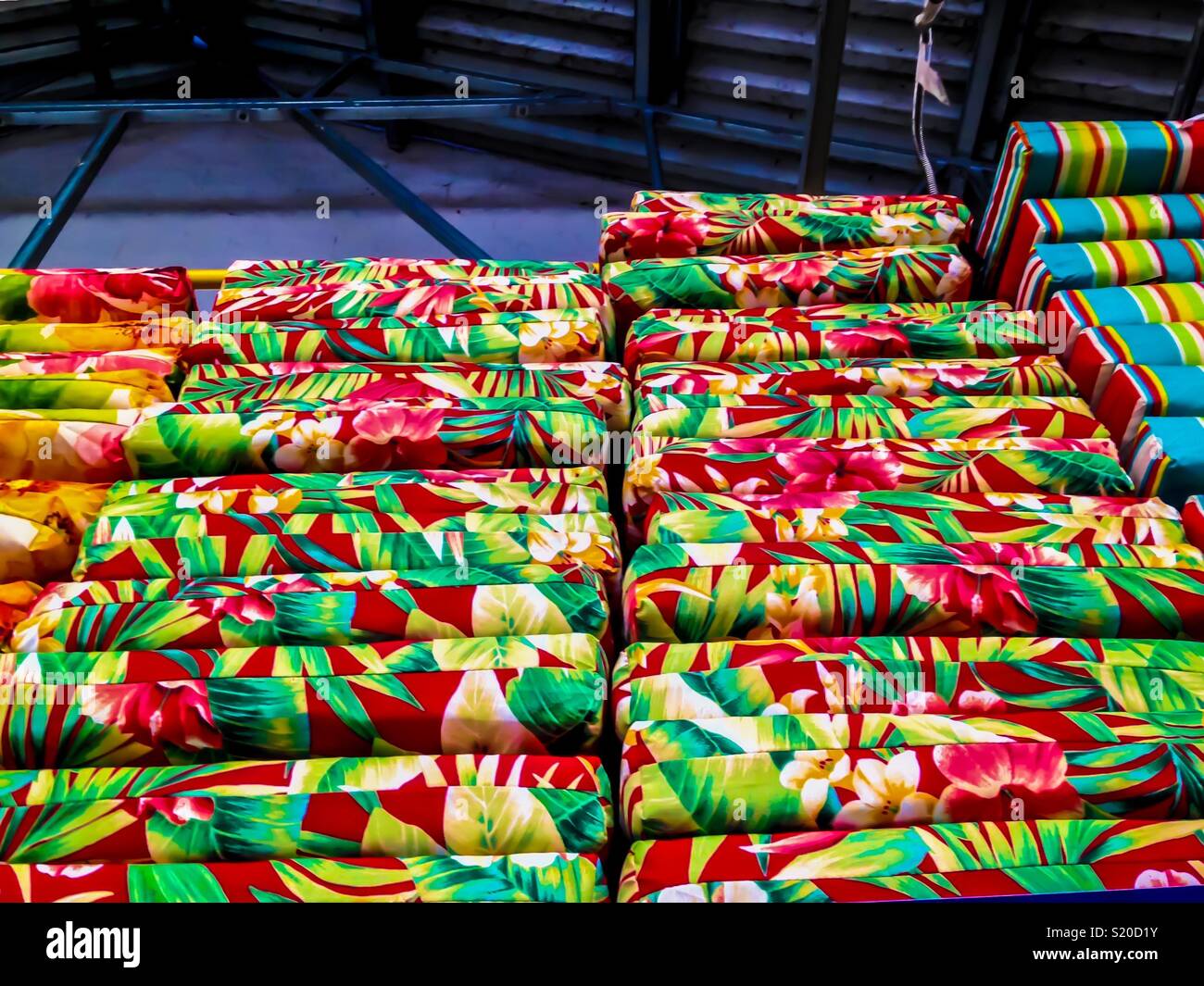 Summer cushions - Smartphone Captured Stock Image