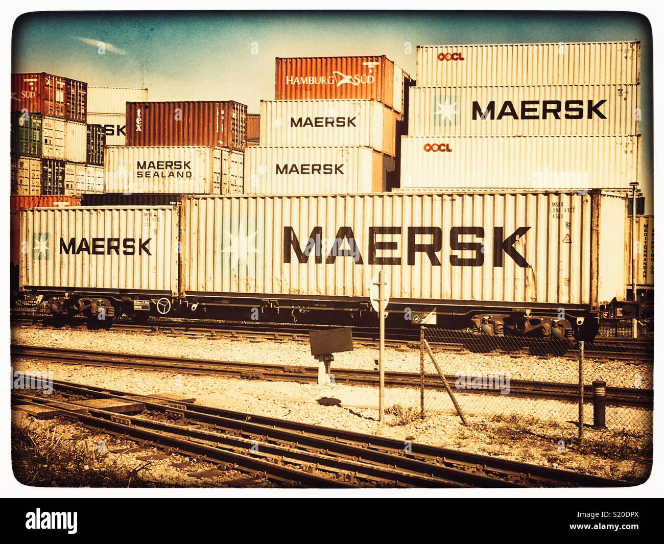 Rail freight - Smartphone Captured Stock Image
