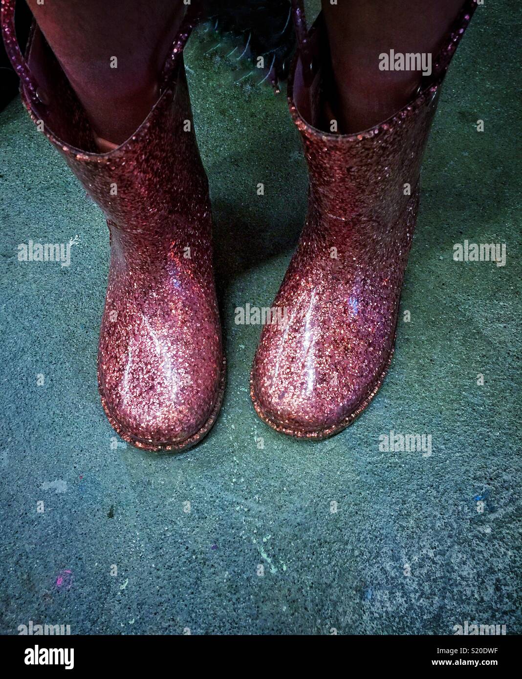 Wellies with glitter Stock Photo