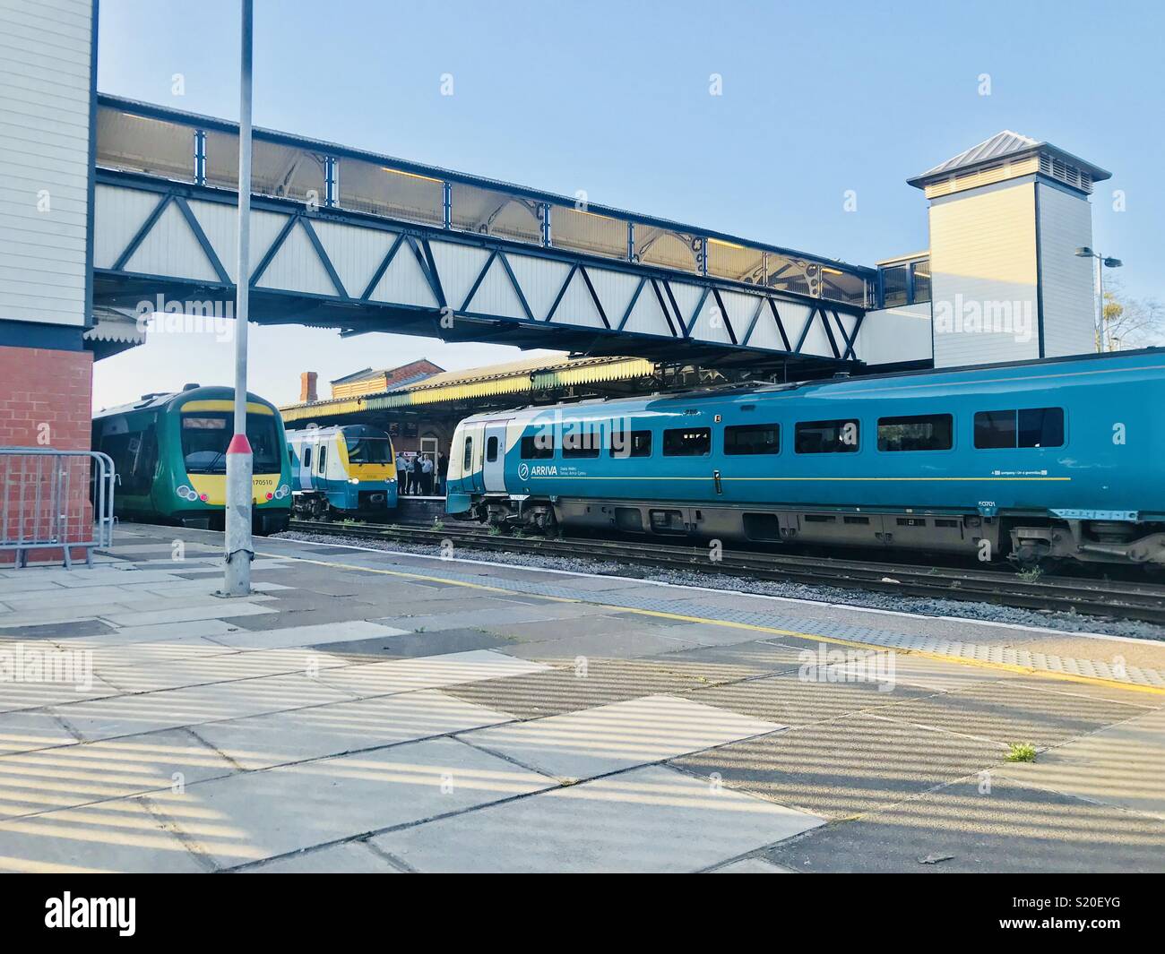 Trains at Hereford railway station Stock Photo Alamy