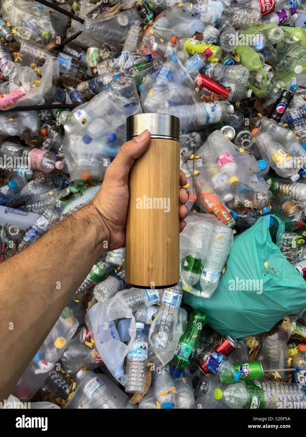 Plastic pollution solution Stock Photo Alamy