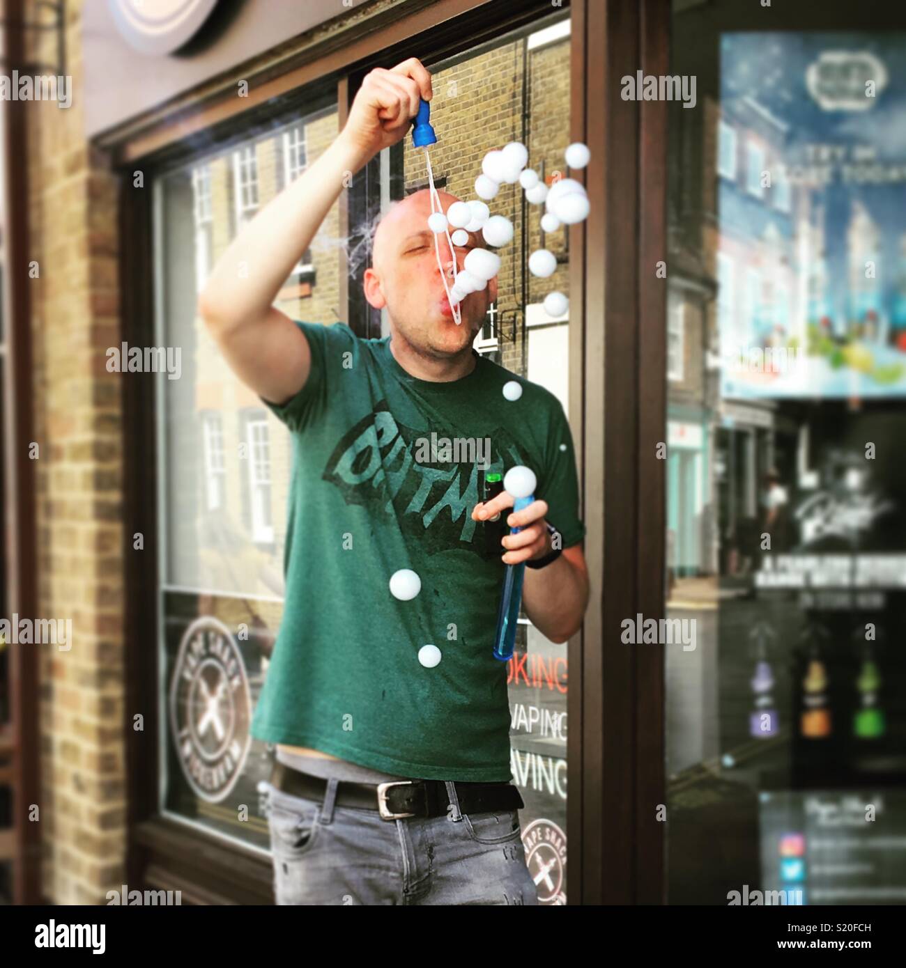 Blowing vape hi-res stock photography and images - Alamy